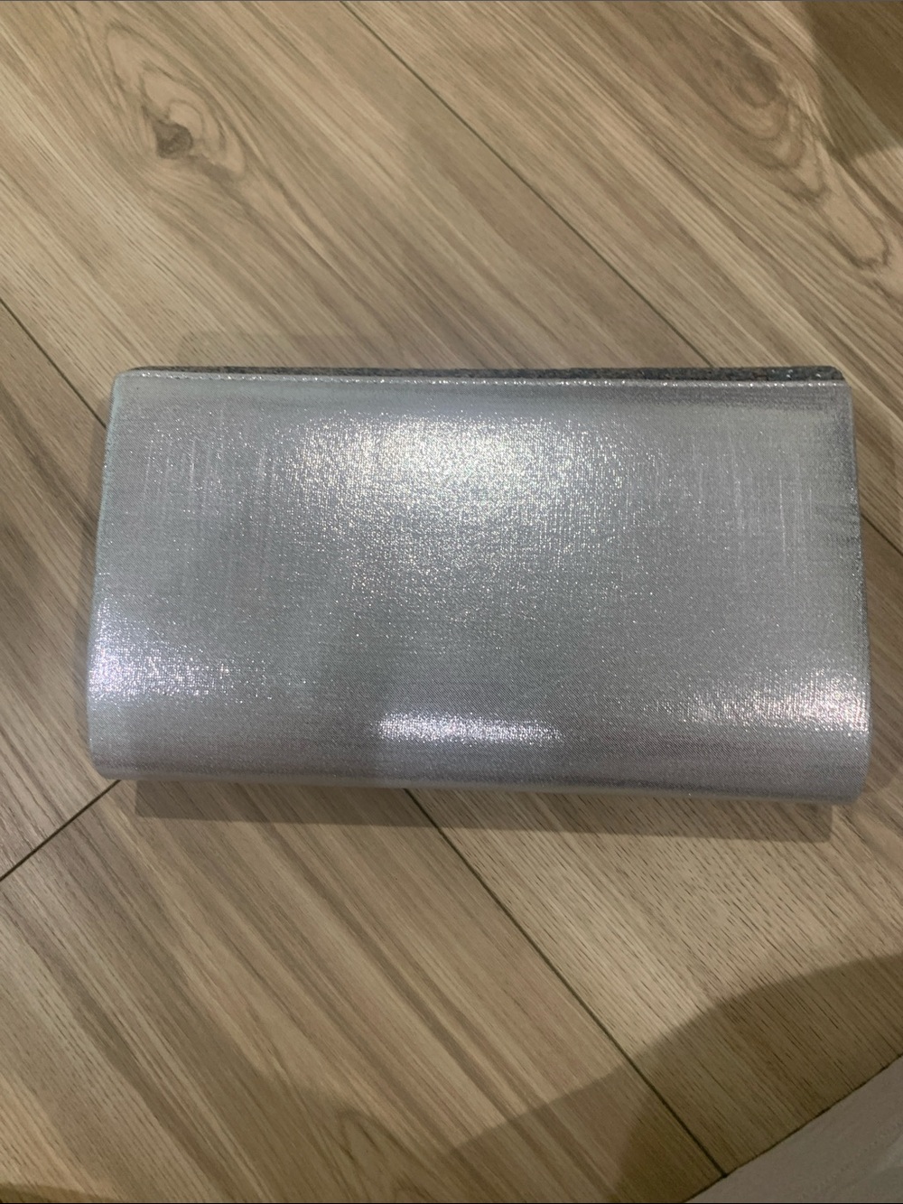 Silver Glitter Envelope Clutch - Picture 2 of 3